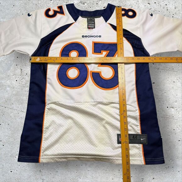 Denver Broncos Wes Welker #83 Nike On Field Stitched Jersey Size 44 White Away - Picture 10 of 10